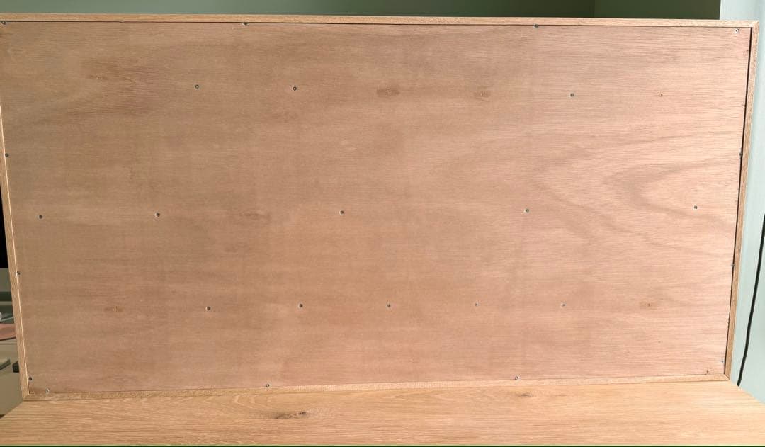 超美品！フルオーダーメイド無垢オーク材・マス目棚・コレクション ラック シェルフ