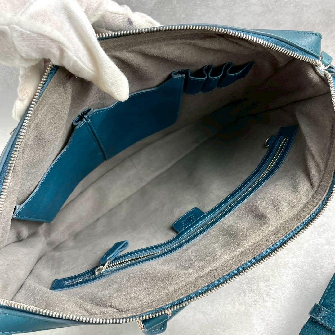 希少✨美品✨モンブラン ビジネスバッグ 2way スフマートコレクション青緑系