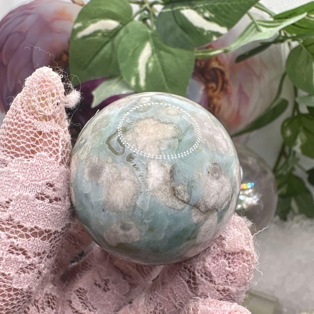 asuka様高品質 グリーン桜瑪瑙パームNo.1883