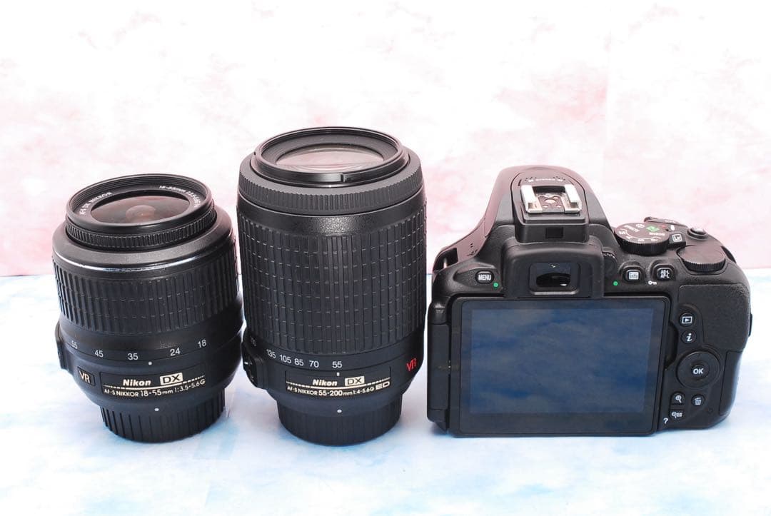 ニコン D5600★望遠レンズ付Wレンズ★僅か700S★一眼レフカメラ