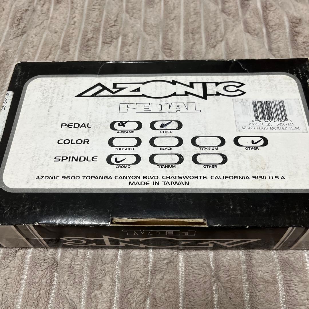 AZONIC フラット ペダル OLD MTB ブルーラグ