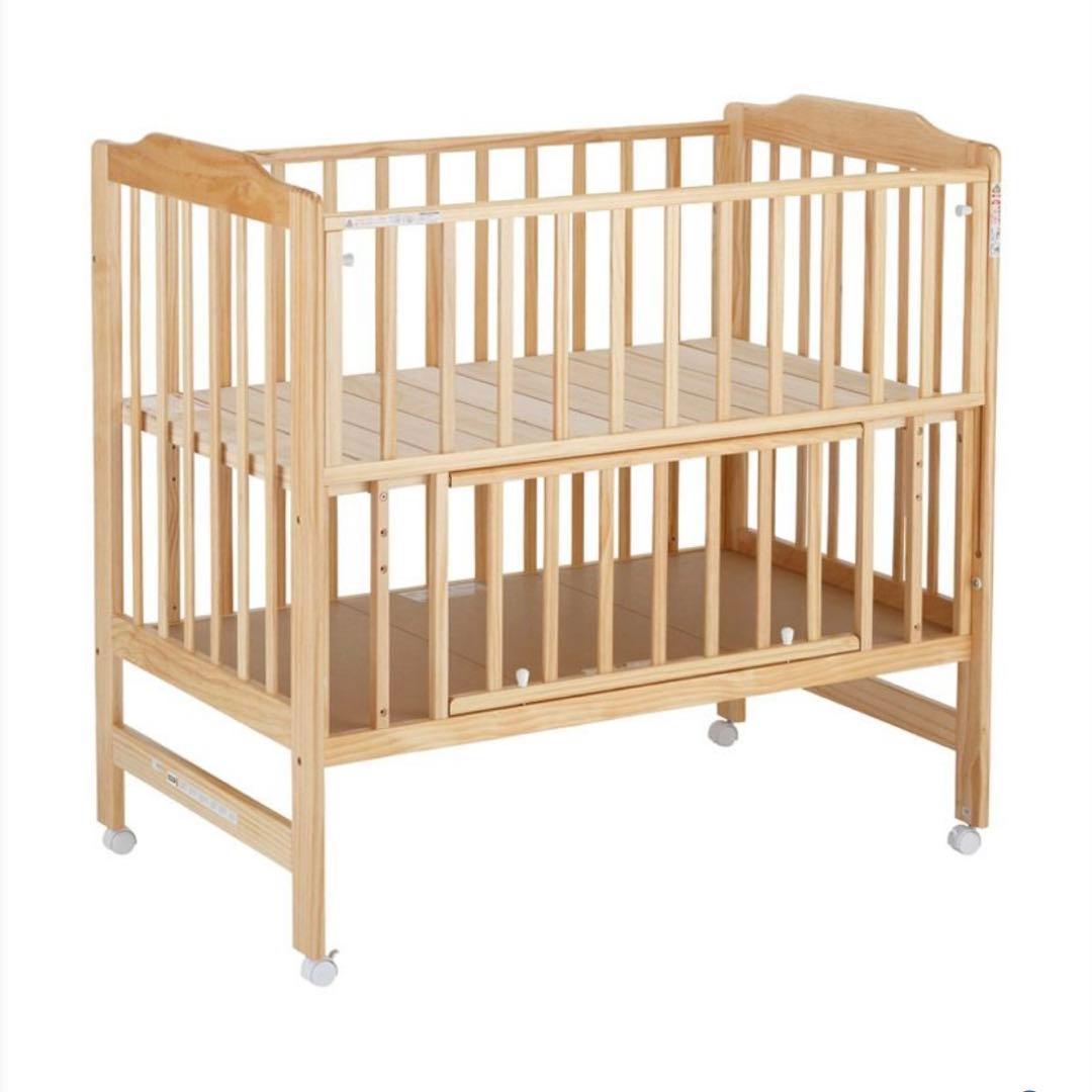 【美品】KATOJI カトージ　ベビーベッド　ハイシートレギュラーサイズ　取説付