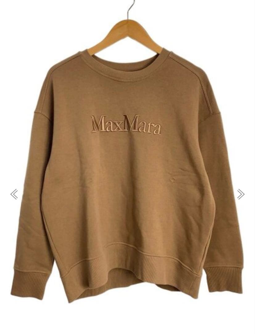 S Max Mara マックスマーラ キャメル 刺繍ロゴスウェット