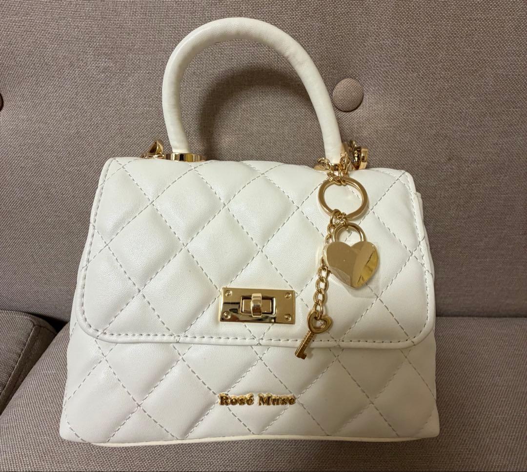 Rosé Muse Quilting mini shoulder bag