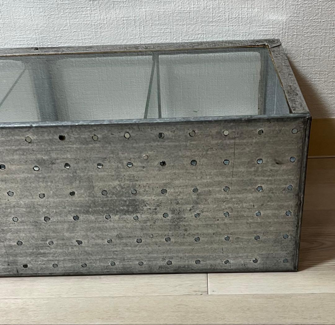 昭和レトロ　駄菓子ケース　ブリキ製ガラスケース　ディスプレイ