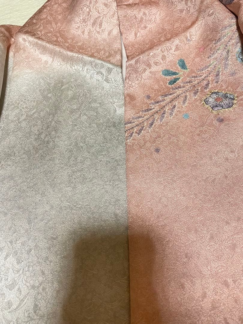 訪問着フルセット　辻ヶ花　絞り　地紋　金彩　トールサイズ　正絹　藤　金糸　箔