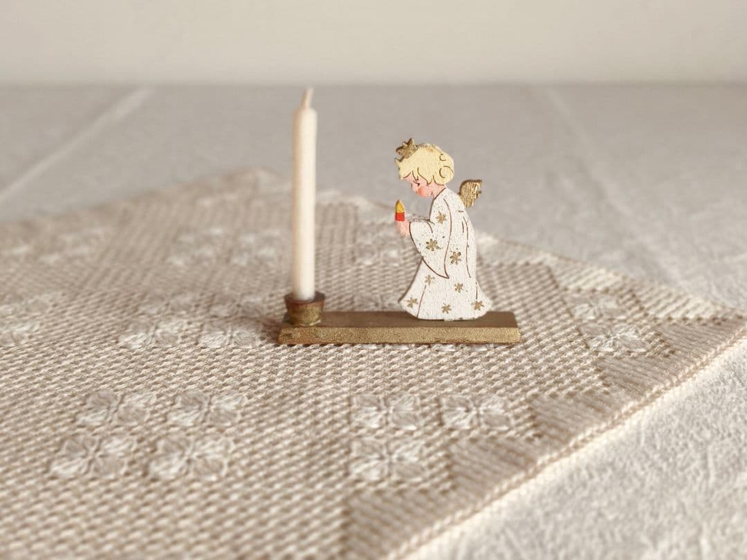 【misen2014さま】vintage✵ 硝子リースとキャンドルのオーナメント