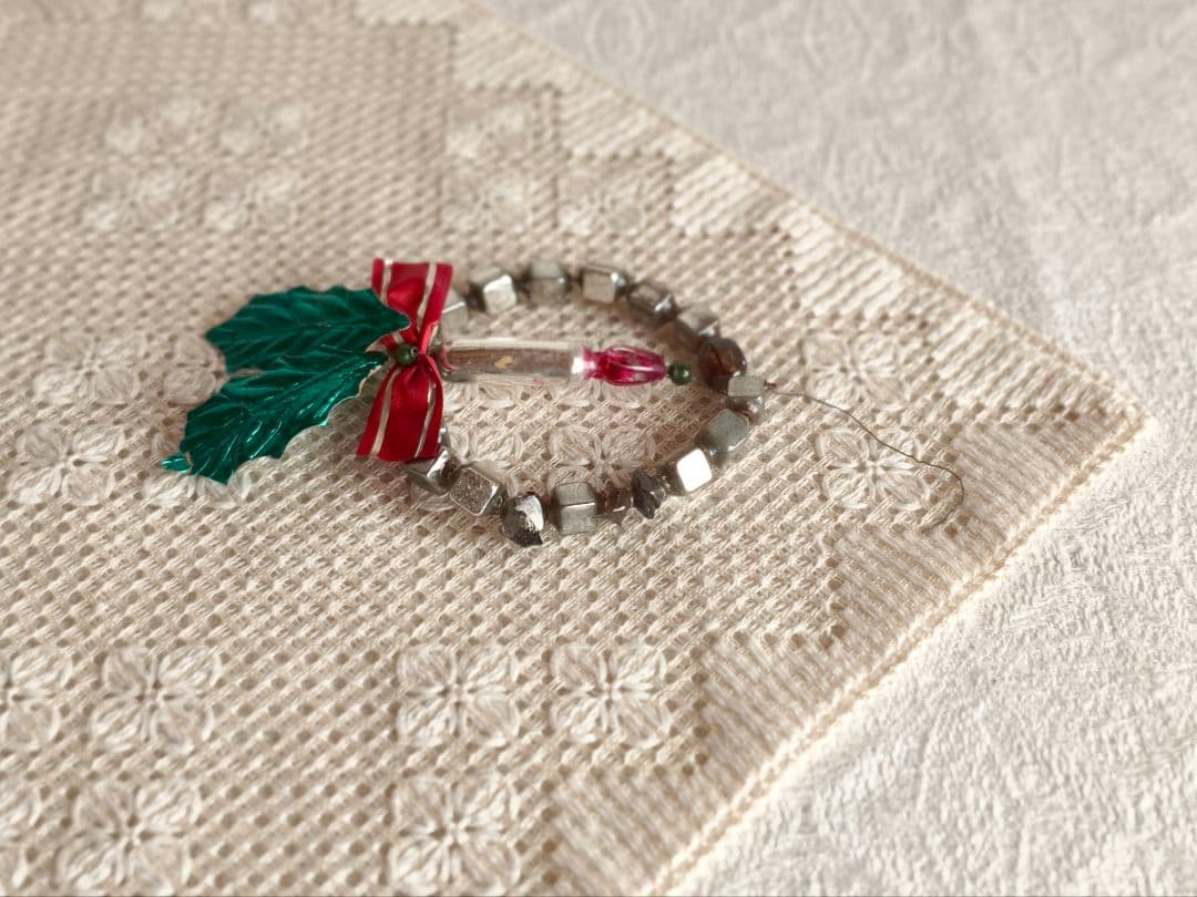 【misen2014さま】vintage✵ 硝子リースとキャンドルのオーナメント