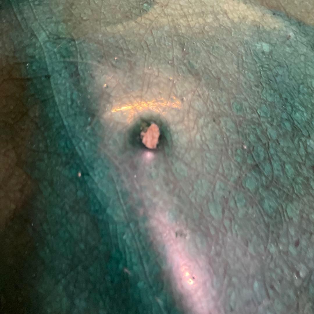 盆栽鉢 陶器製 八角形 釉薬 広東鉢 大型