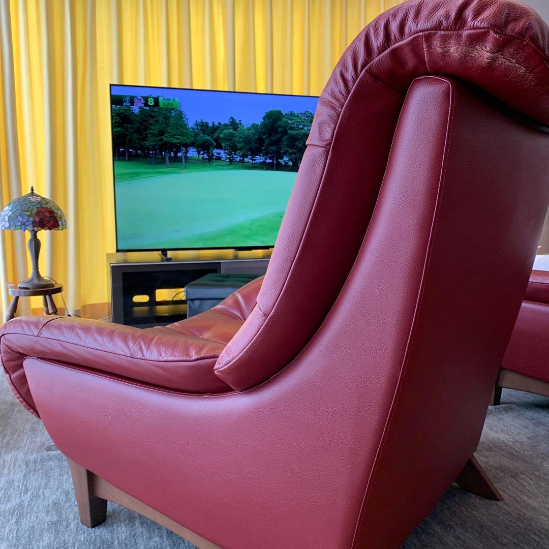 1人掛けソファー本革張り　ユーカス　日本製