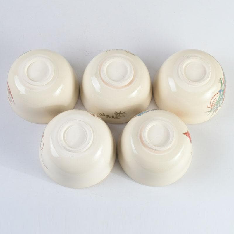 茶道具　京焼　清水焼　宮地英香　小栗龍靖　井原瑞雲など　茶碗　八客　V9244A