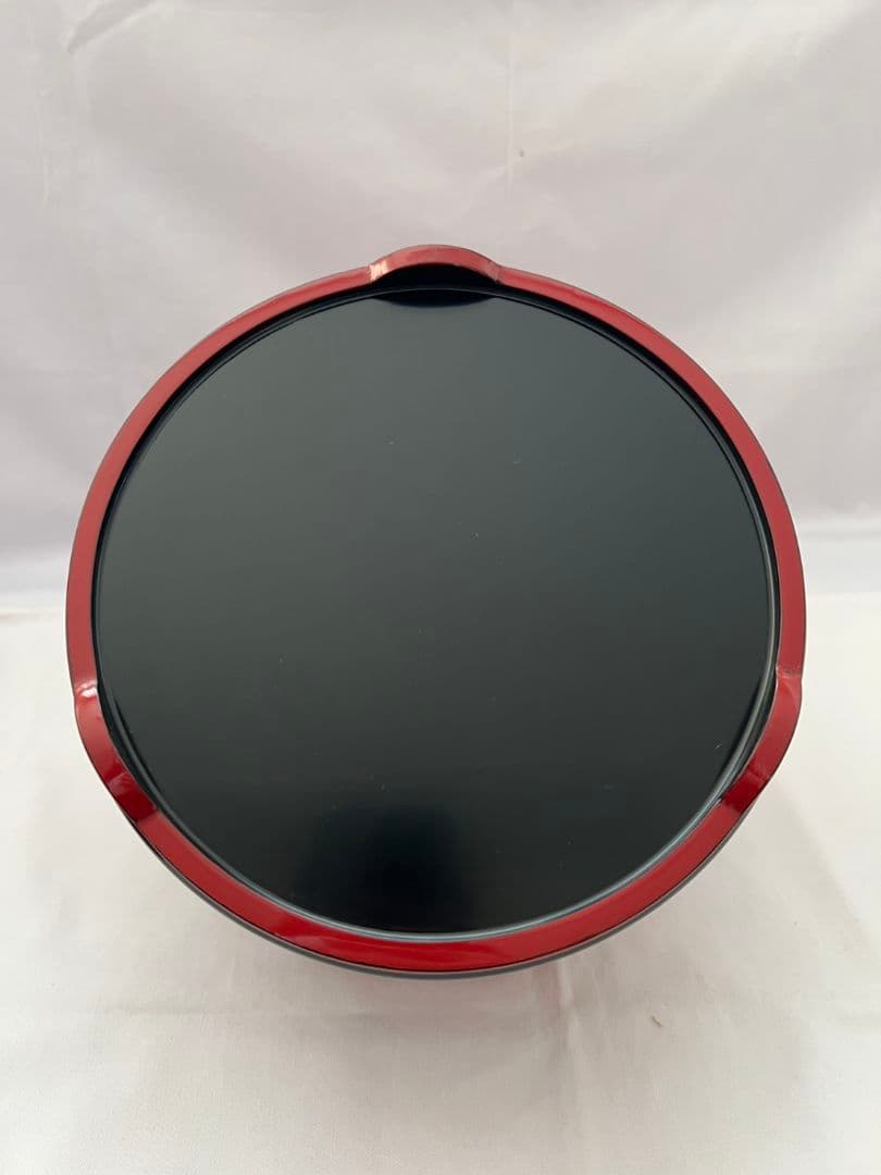 朱塗 黒筋 手桶 水指 塗師 林照峰 茶道具