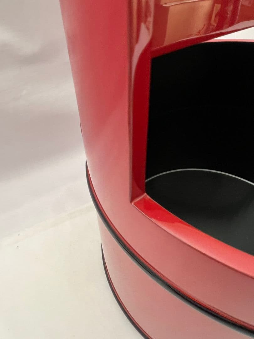 朱塗 黒筋 手桶 水指 塗師 林照峰 茶道具