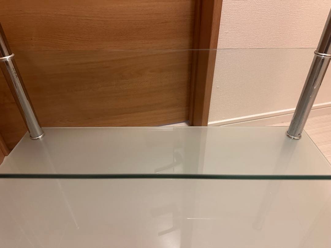 ガラス製3段シェルフ ミッドセンチュリー レトロモダン ポップ スペースエイジ