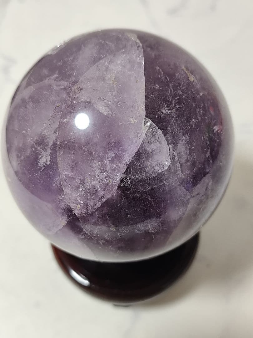 天然石 アメジスト スフィア 丸玉 球体 レインボー 117㎜ 2.2kg