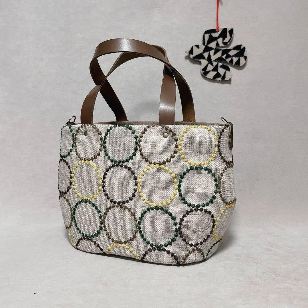 ハンドメイド　ミナペルホネン　オーバルトート⑅︎◡̈︎* 〜まるみtype