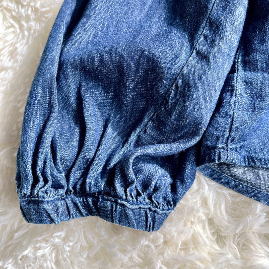 美品　Mila owen 2WAY デニムボウタイブラウス　ボリューム袖