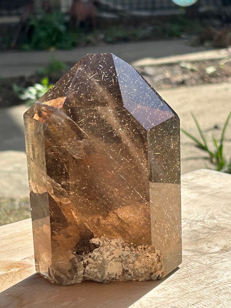 ルチレイテッドスモーキークォーツ最高品質透明度は銀河のよう