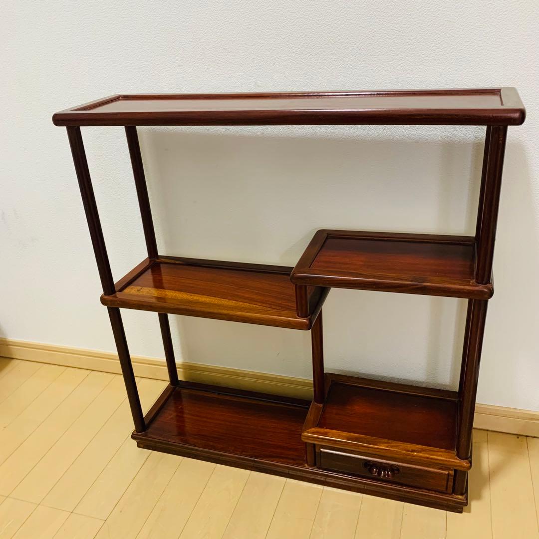 違い棚 茶棚 茶箪笥 飾り棚 置物棚 台 引き出 し 木製 和風 家具