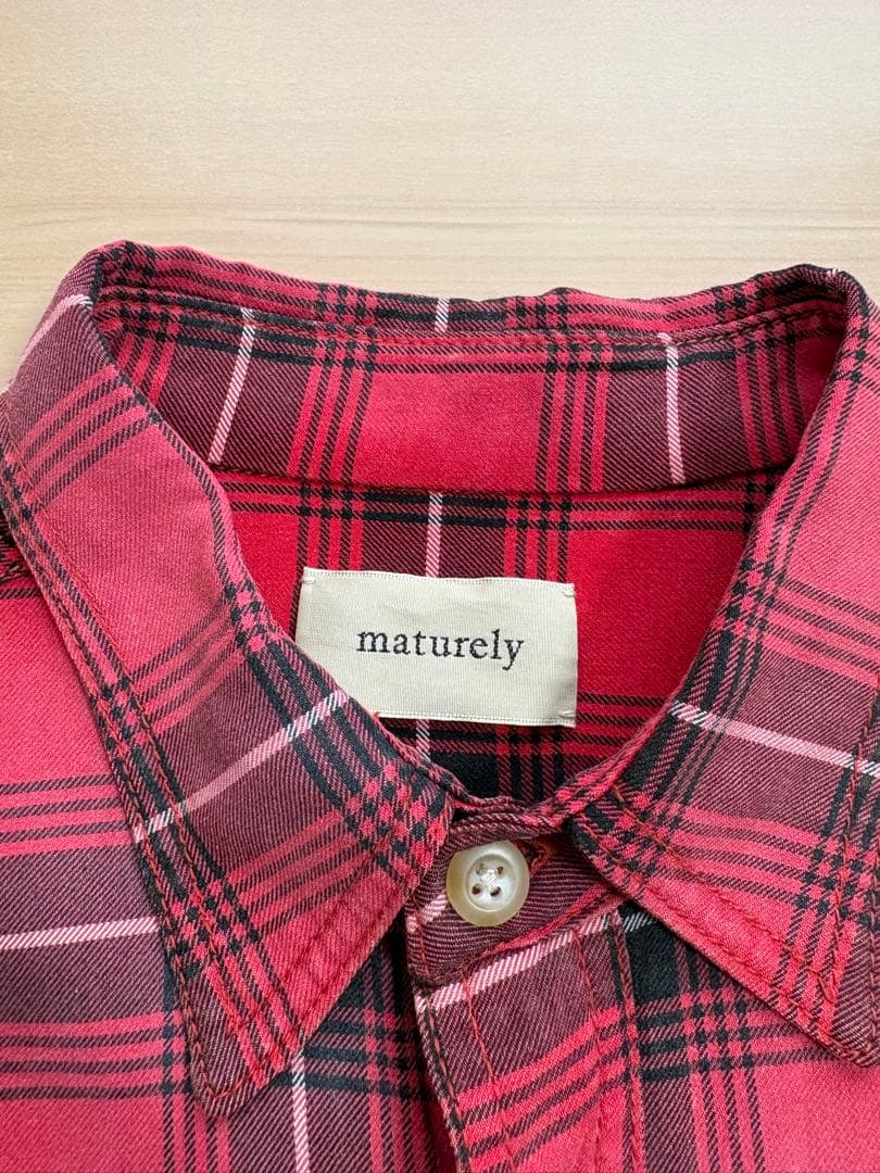 BEAMS BOY maturely / レーヨン ブリーチ チェック シャツ