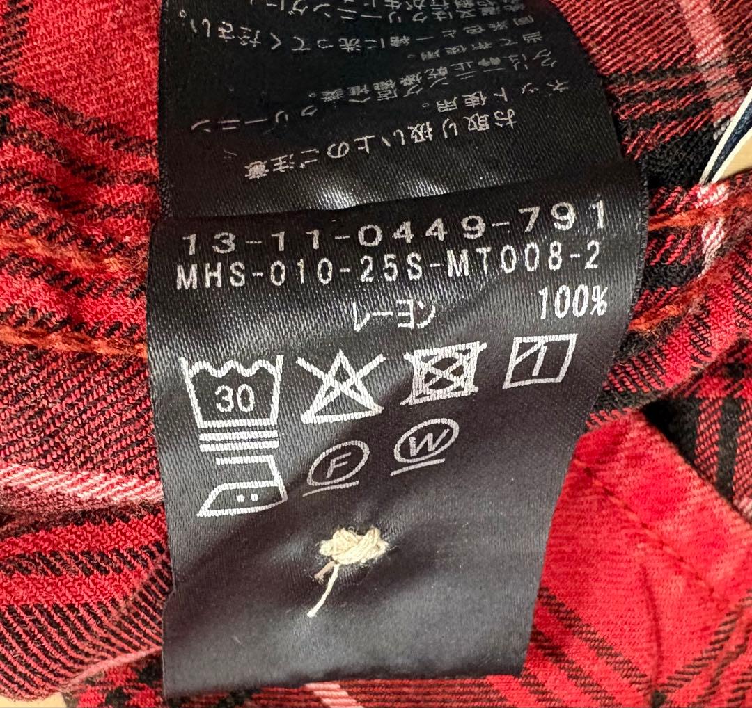 BEAMS BOY maturely / レーヨン ブリーチ チェック シャツ