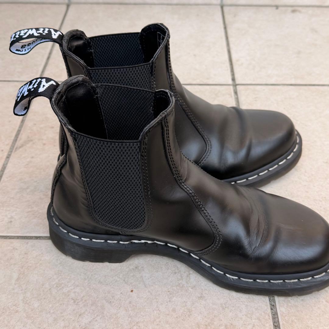【ほぼ美品】Dr.martens/マーチン チェルシーブーツ 白ステッチ UK8