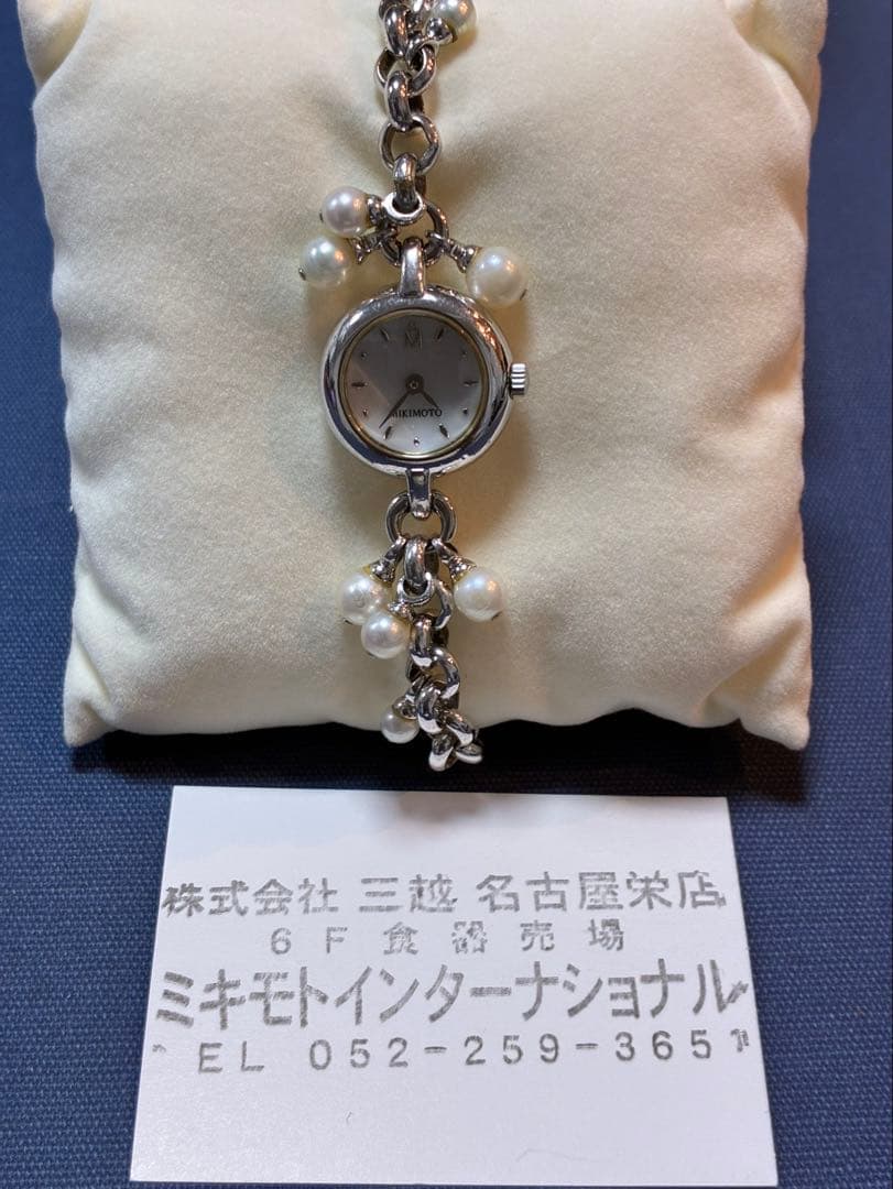MIKIMOTO ブレスレット時計 シルバー パール