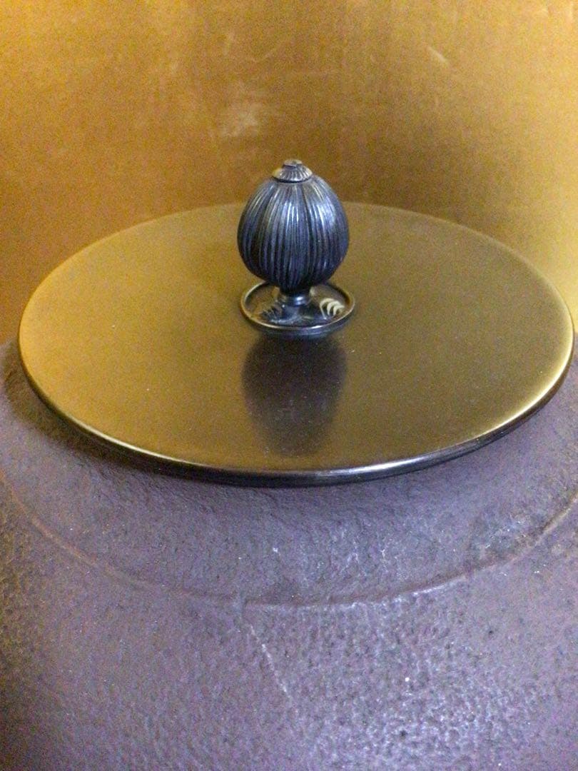 畠春斉 真形釜 唐銅朝鮮風炉 野々田製電熱器 桐共箱付き