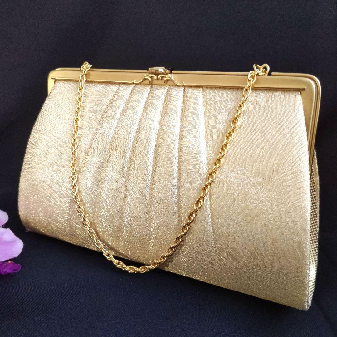 新品　和装草履バック　ゴールドフォーマル　結婚式新郎新婦母留袖　成人式振袖　木箱