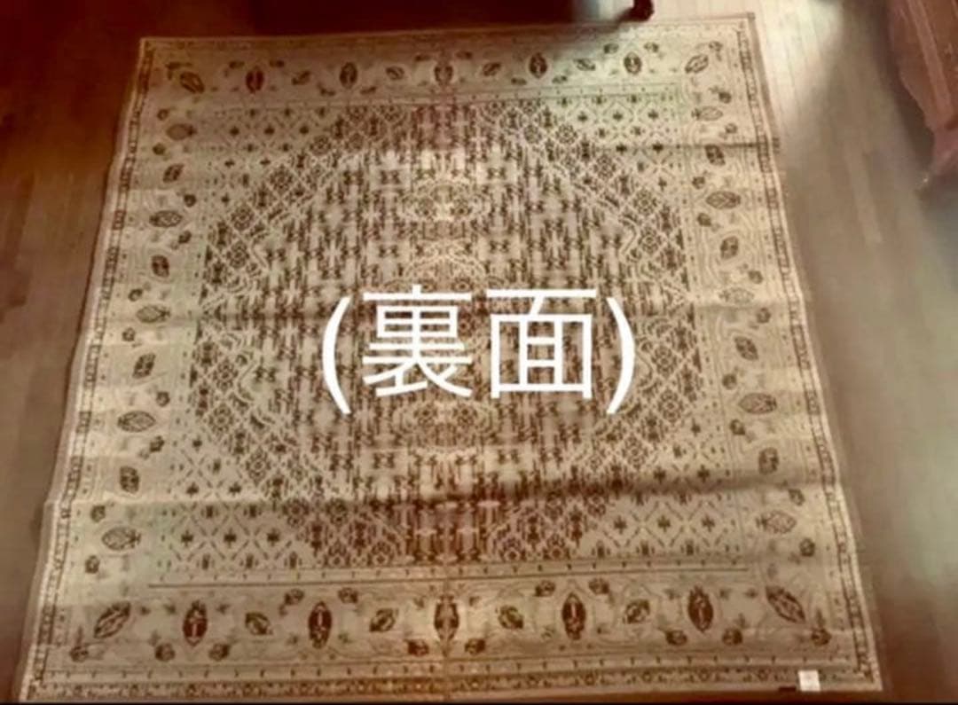 添島勲商店 国産 い草花ござ ラグ マハラジャ 約190×190cm　茶系