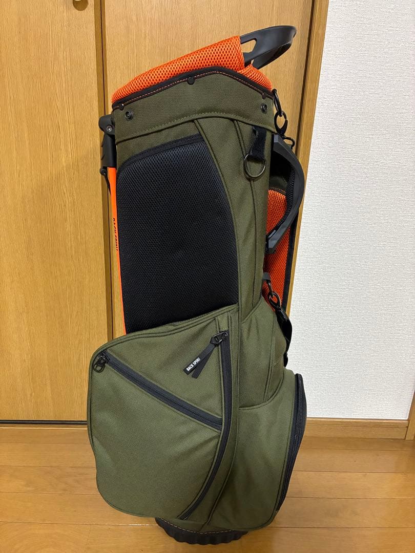 【美品】BACK SPIN!　スタンドキャディバッグ(カーキ)