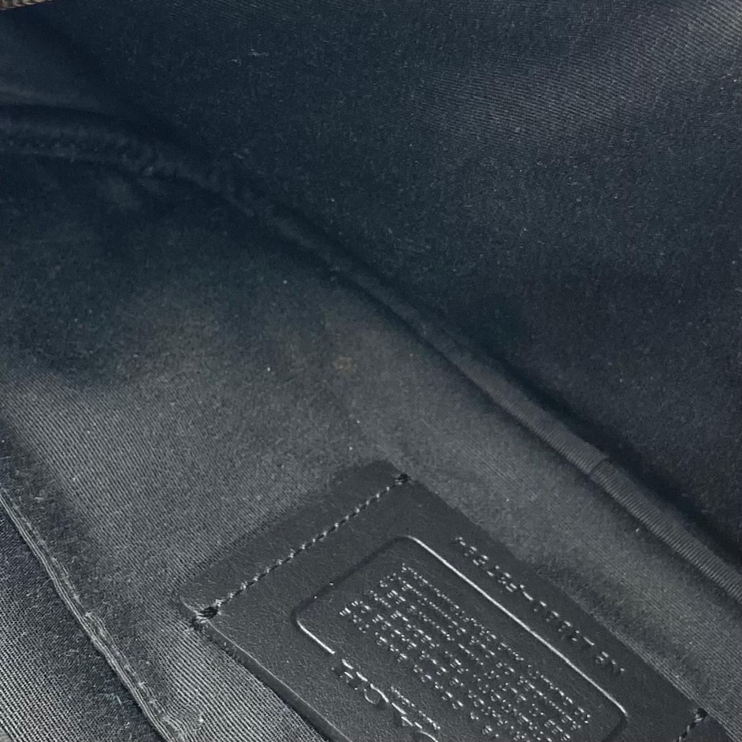 COACH　コーチ　ボディバッグ　ウエストバッグ　レザー　ブラック