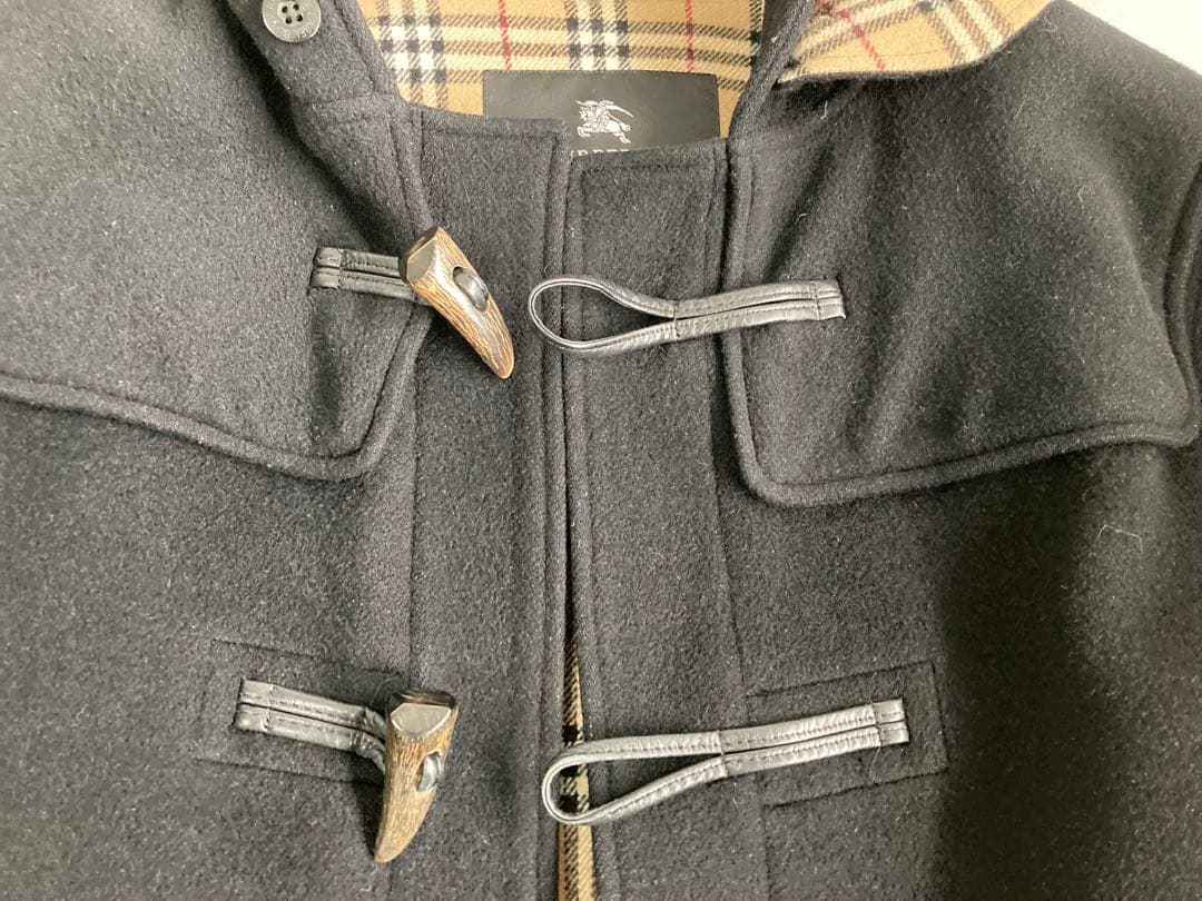 バーバリーブラックレーベル　ダッフルコート 黒色　サイズL