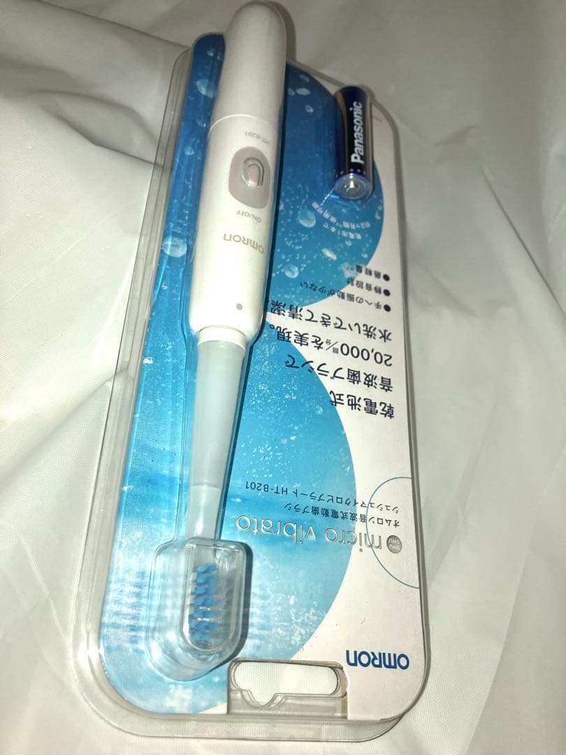 オムロン音波式電動歯ブラシ　シュシュマイクロHT-B201 未使用品 変ブラシ付