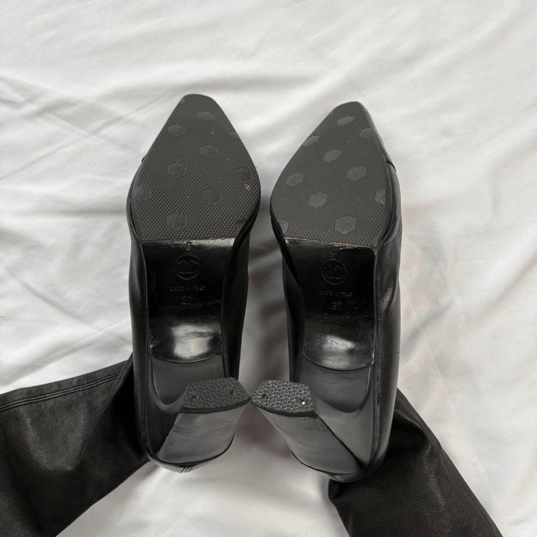 靴 00FW Chanel Knee-High Sock Boots