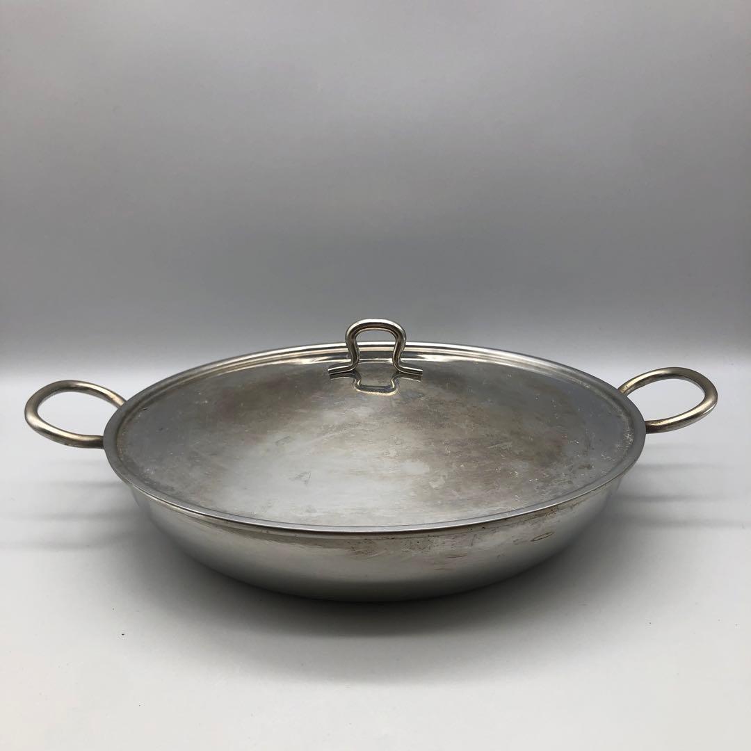 ヤマコーYAMACOコッパー銅クラッドステンレス蓋付き両手鍋25cm日本製