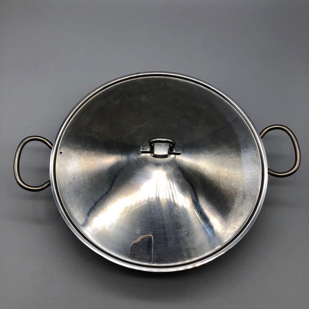 ヤマコーYAMACOコッパー銅クラッドステンレス蓋付き両手鍋25cm日本製