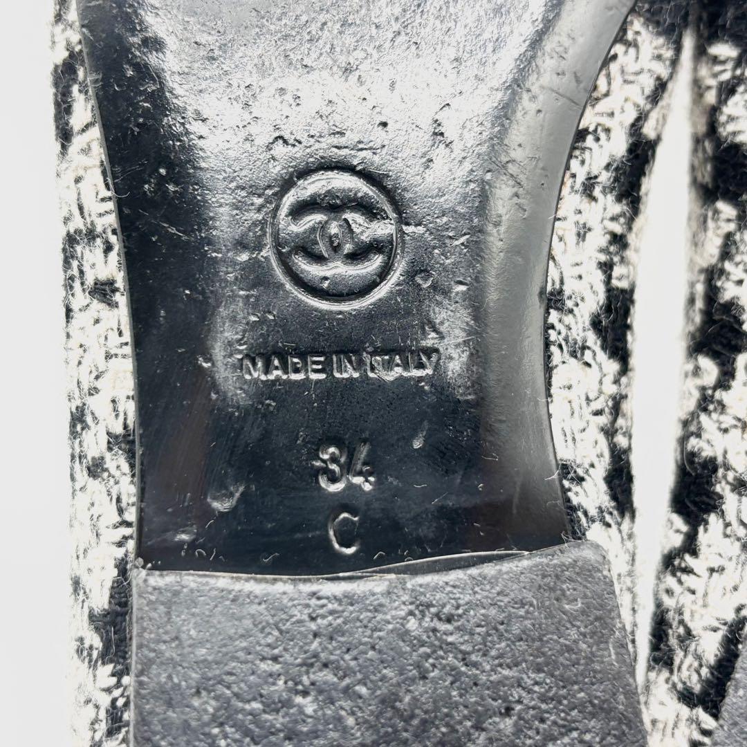 ✨極美品✨CHANEL フラットシューズ　バレリーナ　ココマーク　ツイード　希少