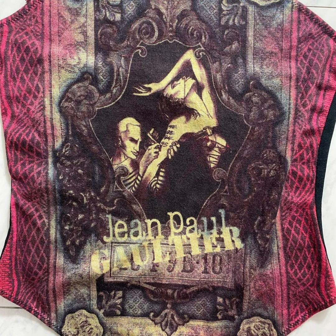 ジャンポールゴルチエ ホルターネックキャミソール タトゥーアーティスト柄