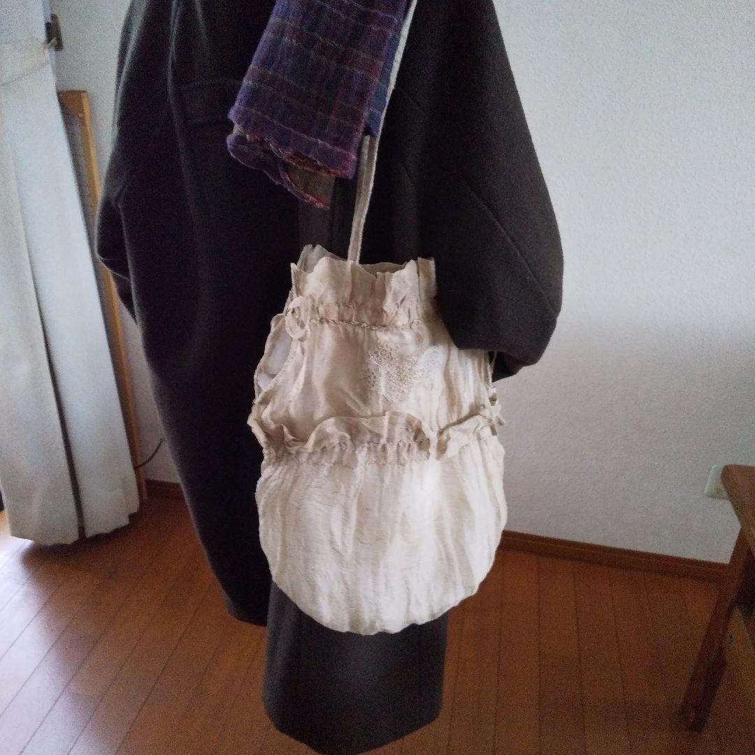 フランスアンティーク素材のシャビーな布バック