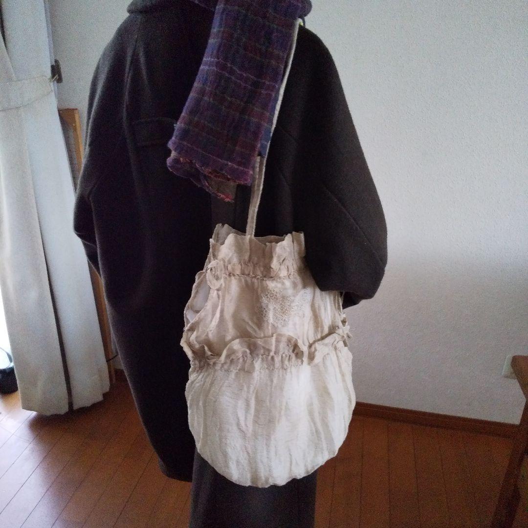 フランスアンティーク素材のシャビーな布バック