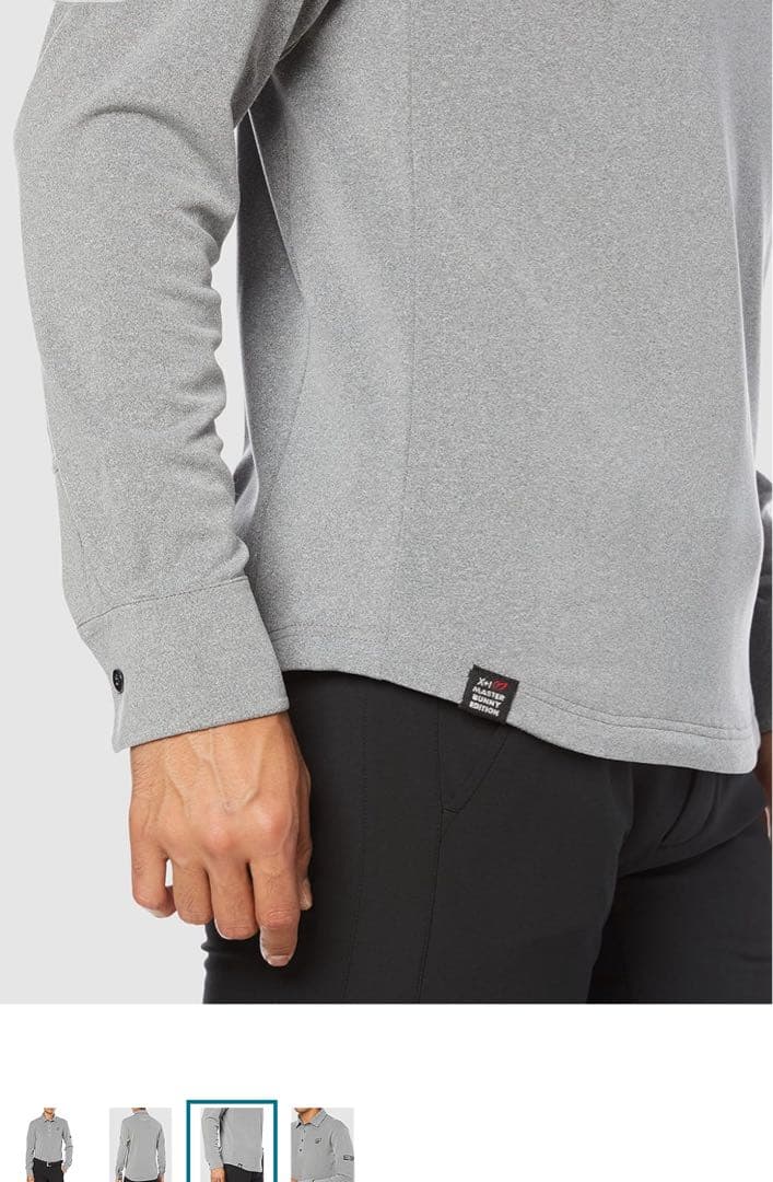 マスターバニーメンズ 長袖 ポロシャツ ワンポイントロゴサイズ4