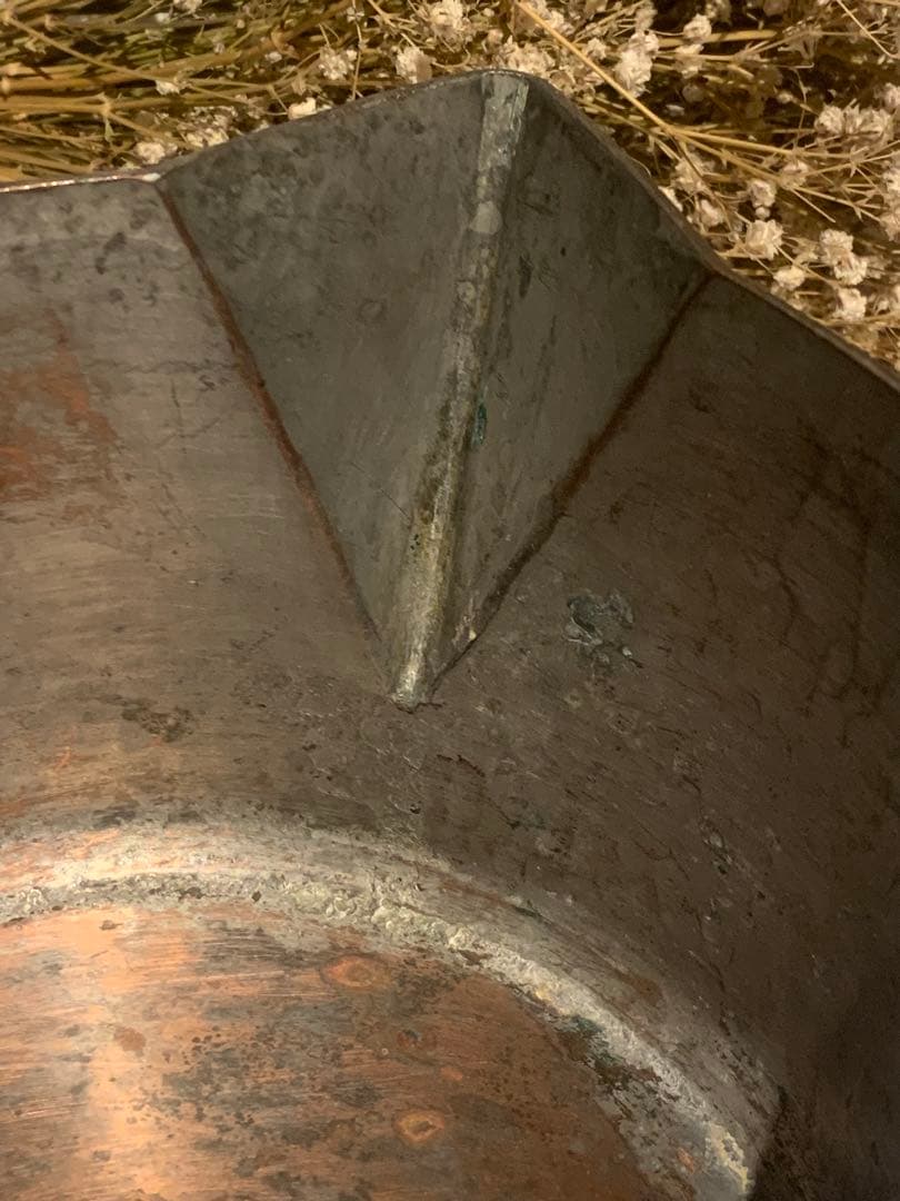 フランス 希少 唯一無二 極厚重量感 ヌガー鍋 槌目 ポエロン 片手鍋 16cm