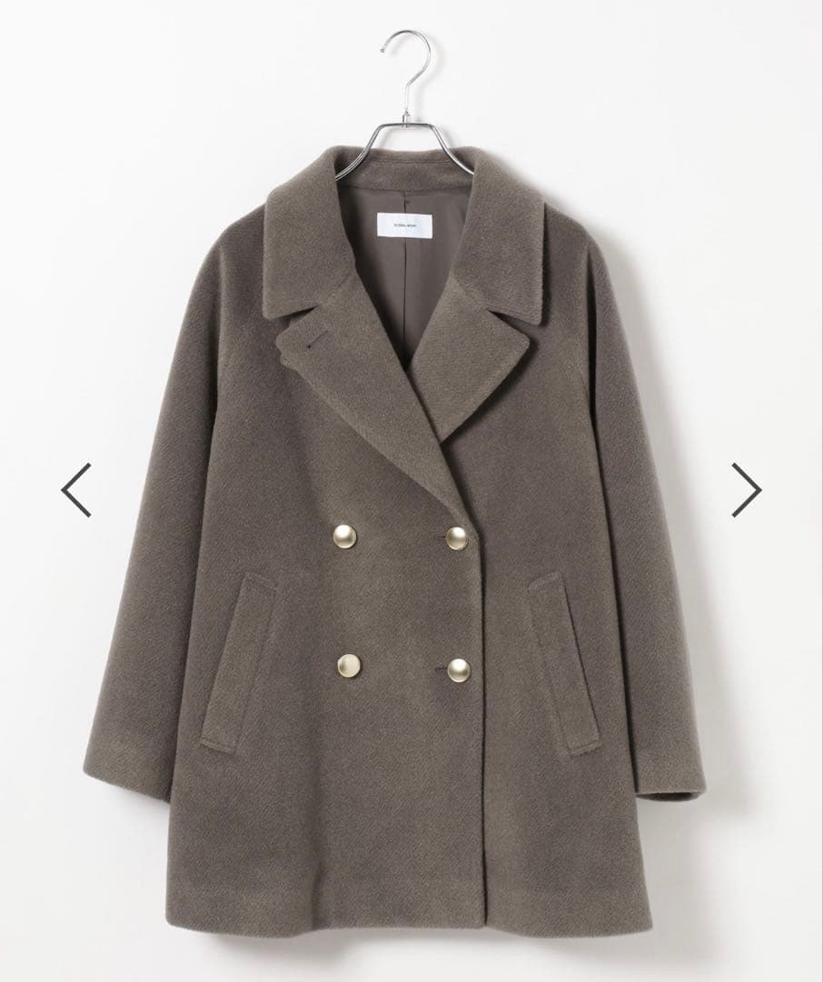 新品　グローバルワーク　軽やかストレッチ襟2WAYミドルコート　レプシィム好きに