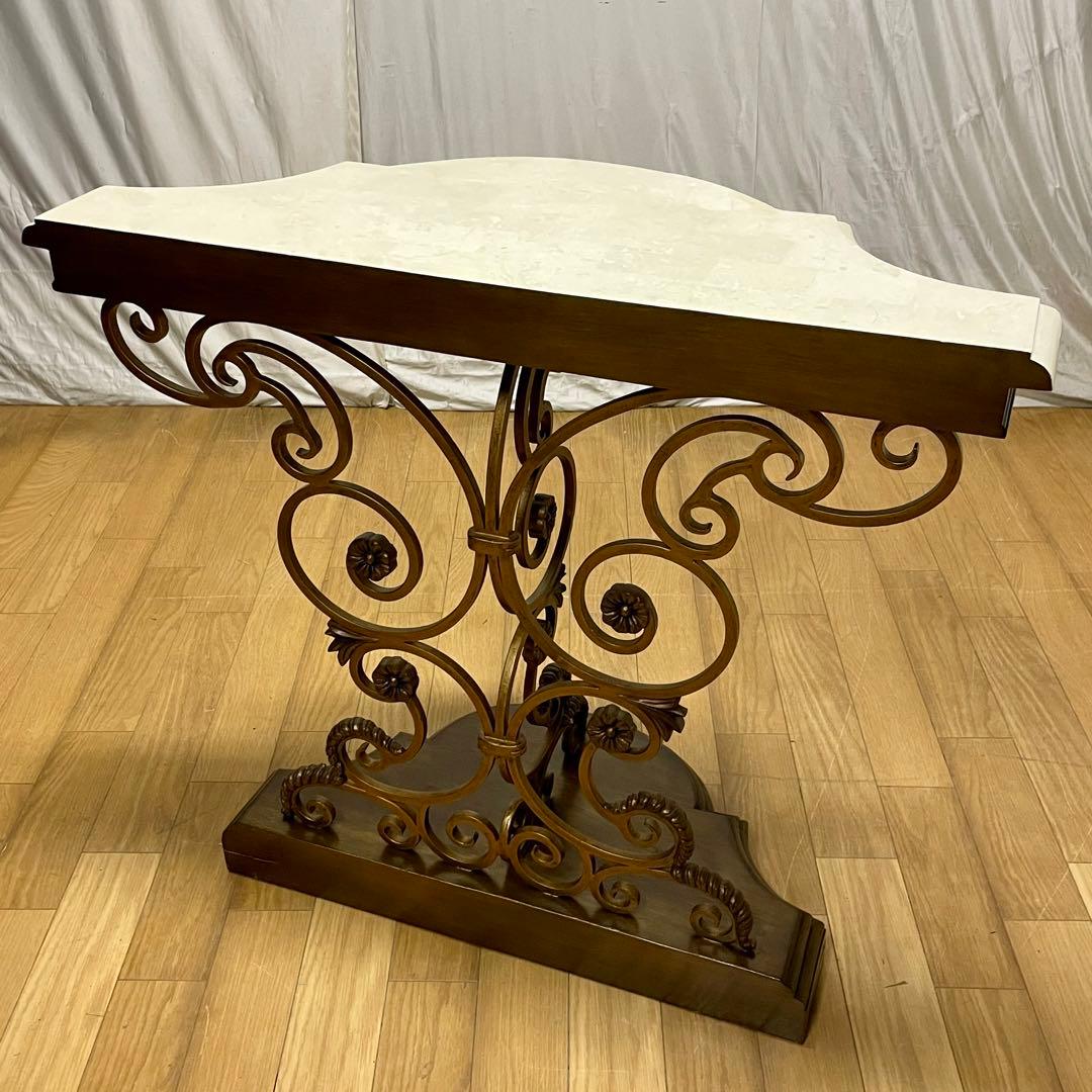 \"Philippines ハンドメイド\" 天然石とアイアンのコンソール