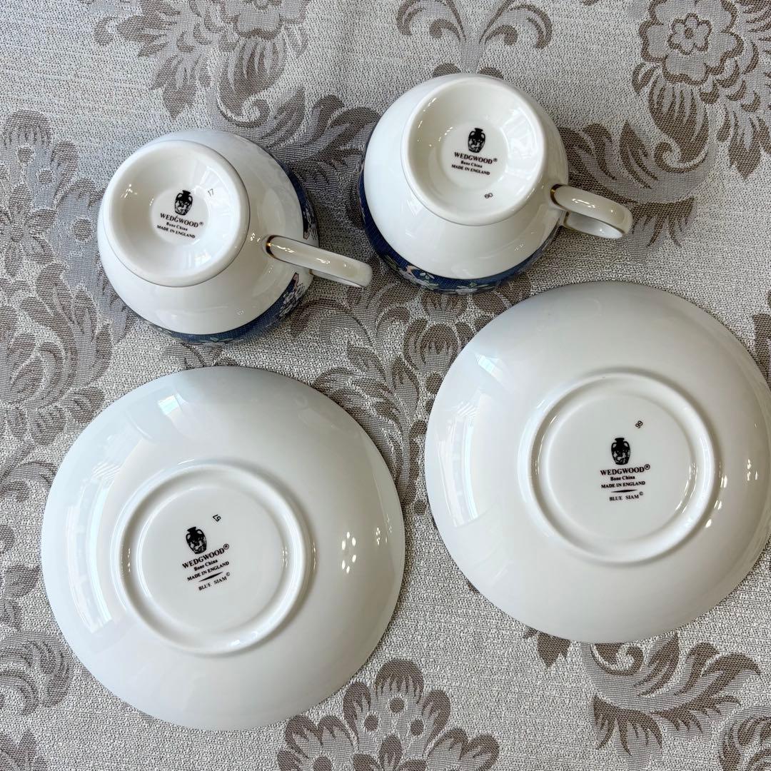 美品❤️ウェッジウッド❤️ブルーサイアム❤️カップ＆ソーサー他　カルテット　2セット