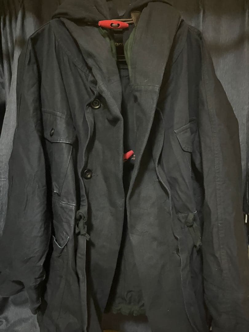 KAPITAL ネイビー モッズコート フード付き