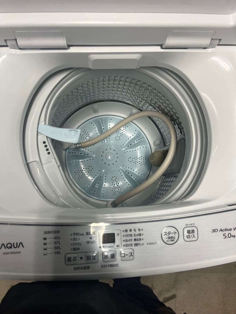 アクア AQUA 5kg全自動洗濯機 ホワイトAQW-S5E2(W) T