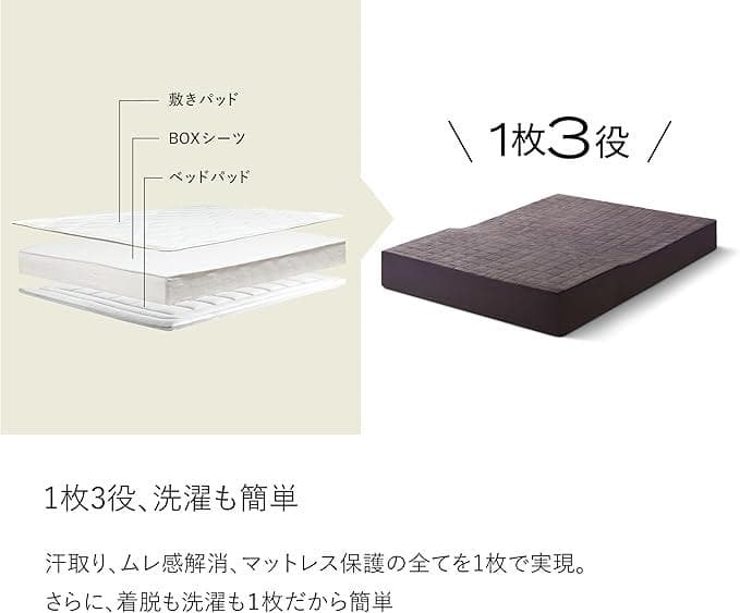 ブレインスリープ マットレスプロテクター パーフェクト ウォーム EX シングル