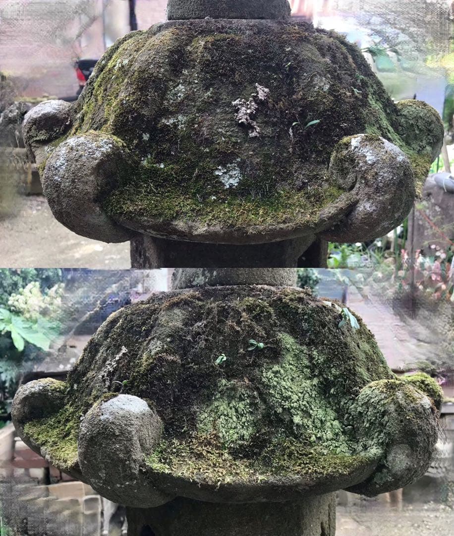 【天然石・春日灯篭・茶庭灯篭・坪庭灯篭】庭石オブジェ箱庭造園ガーデニング苔庭燈籠